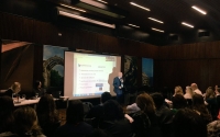 Alberto Cabezas durante el Seminario Internacional “Prácticas, experiencias y estrategias en Ciencia Abierta en Iberoamérica&quot;